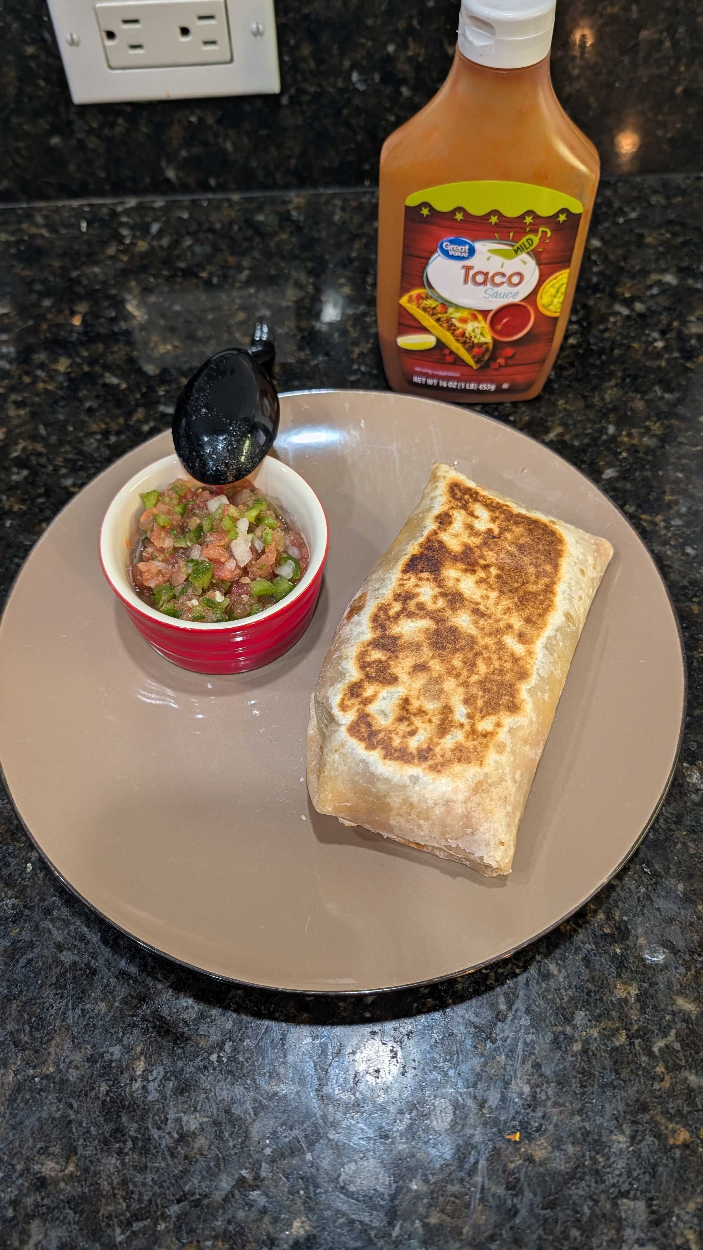 Pinto Bean & Cheese Burritos plated